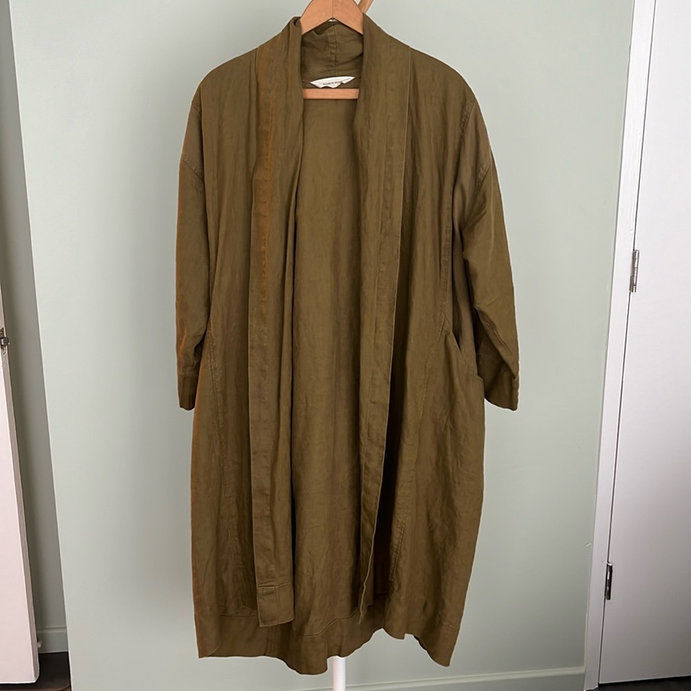 Elizabeth Suzann Linen Trench (L)